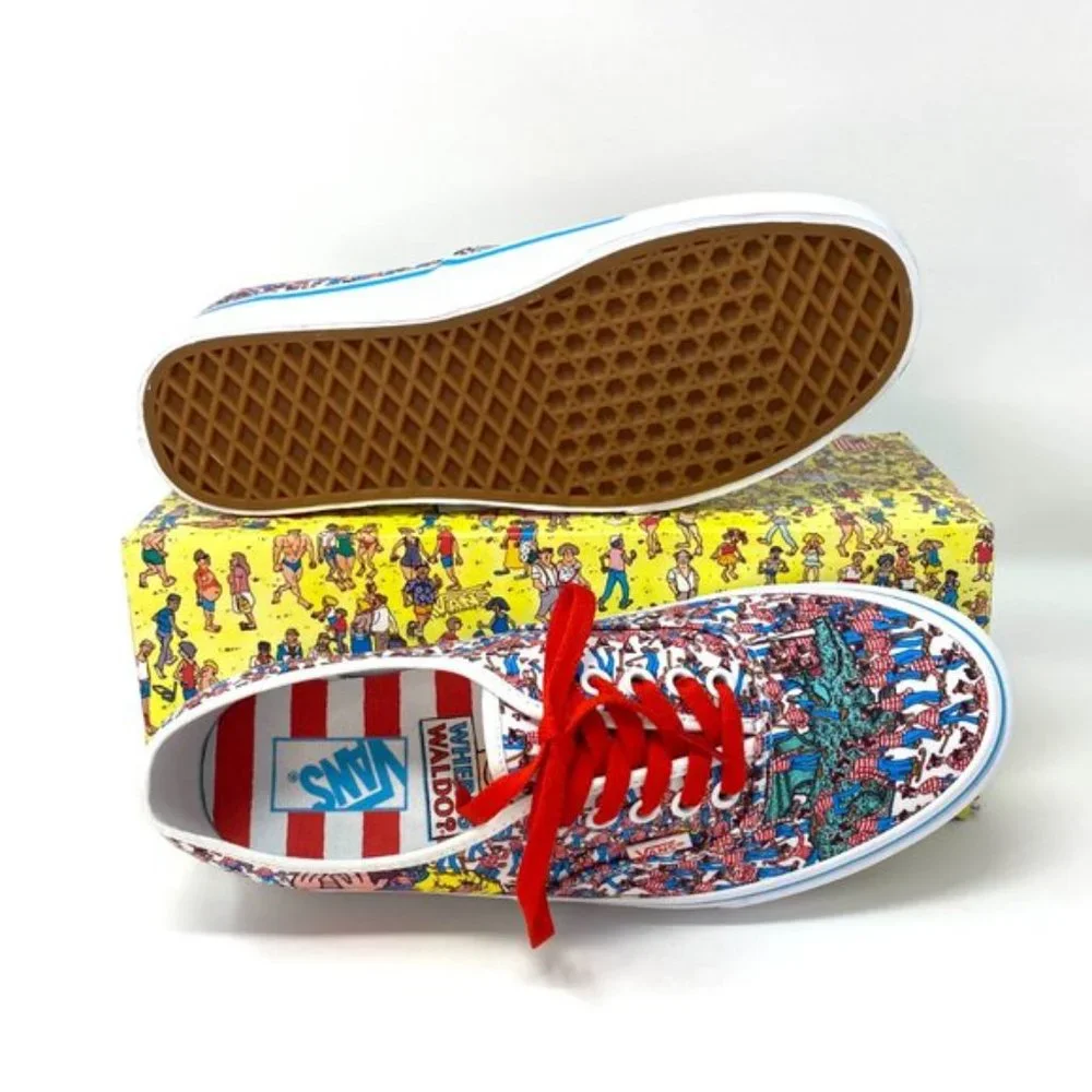 💖MEGA SALE💖VANS Where's Waldo Addition Authentic Textile Mens Size VN0A348A3RZ - Picture 7 of 12